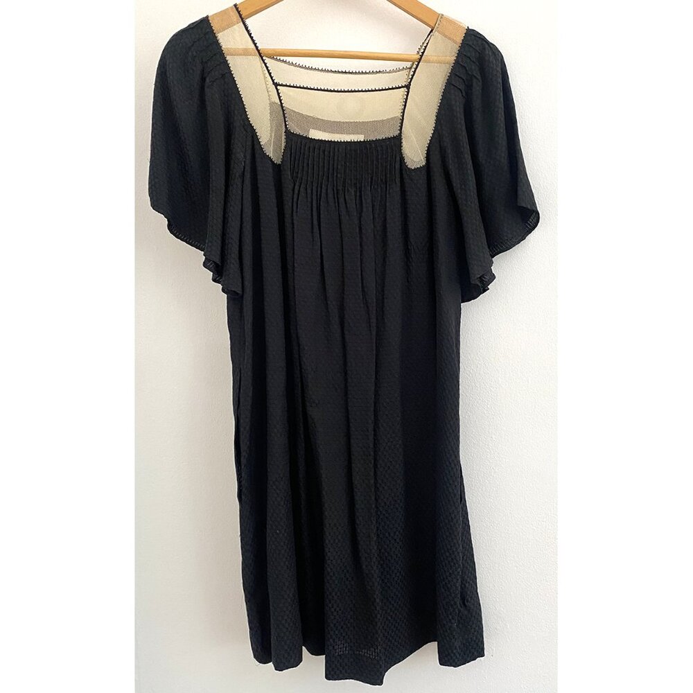 ✨ 3.1 Phillip Lim Textured Black Dress with Sheer Mesh Detail ✨ - Size Small